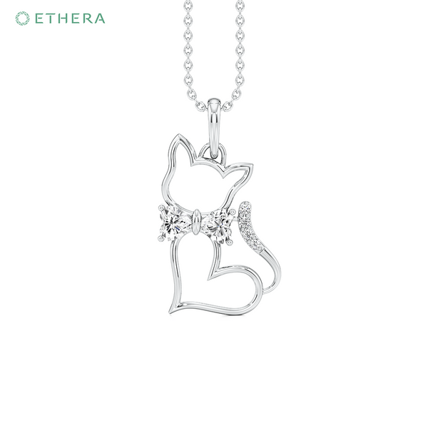 Ethera Furshionista Pendant Neckwear for Women (White Gold)