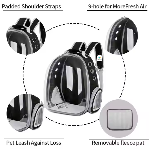 Zoivane Carrier Bag pack for Cats (Black)