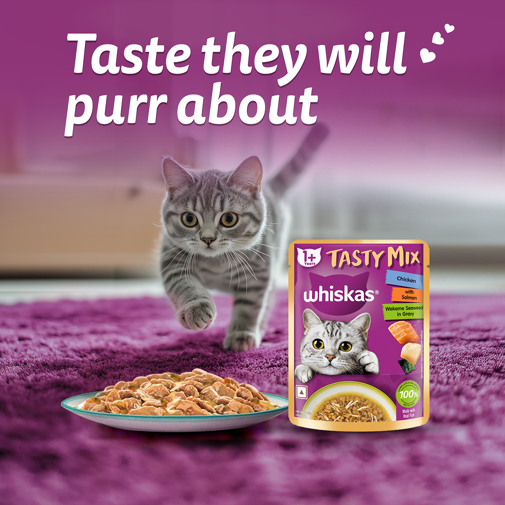 Whiskas Chicken With Salmon Wakame Seaweed in Gravy Tasty Mix Adult Cat Wet Food Cats-Wet Food Whiskas