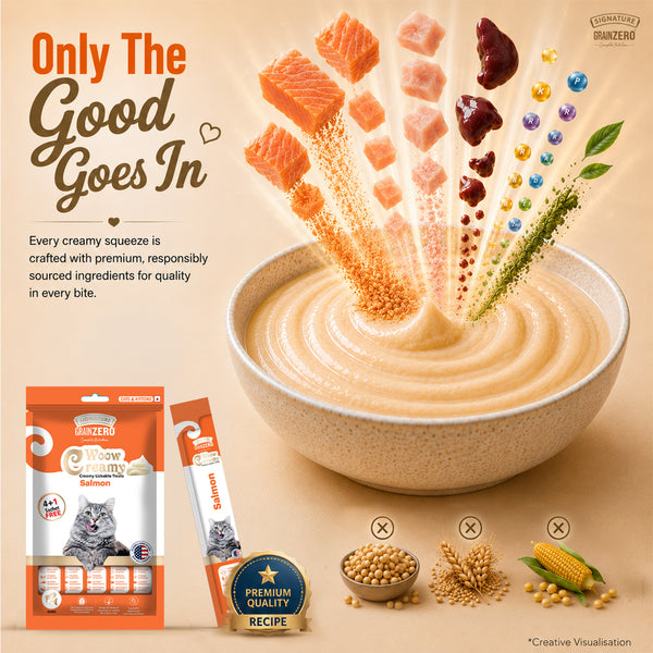 Signature Grain Zero Salmon Lickable Creamy Cat Treats