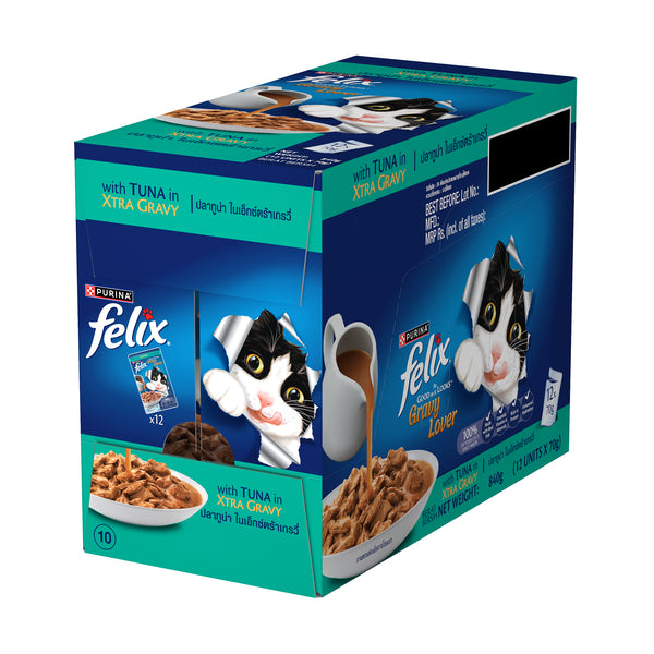 Purina Felix Gravy Lover Tuna Chunks Adult Complete and Balanced Cat Wet Food