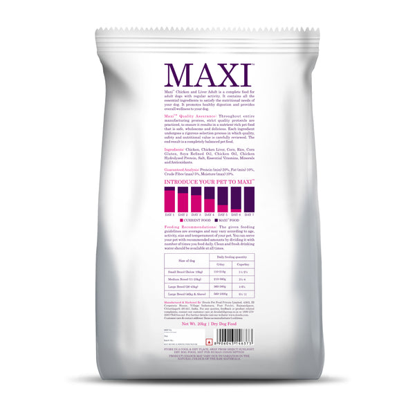 Maxi Adult Chicken and Liver Dog Dry Food