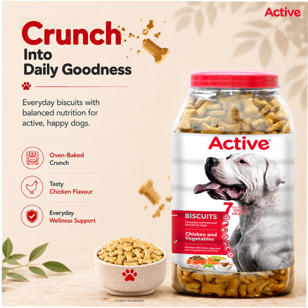 Active Chicken and Vegetables Biscuit Dog Treats (Buy 1 Get 1)