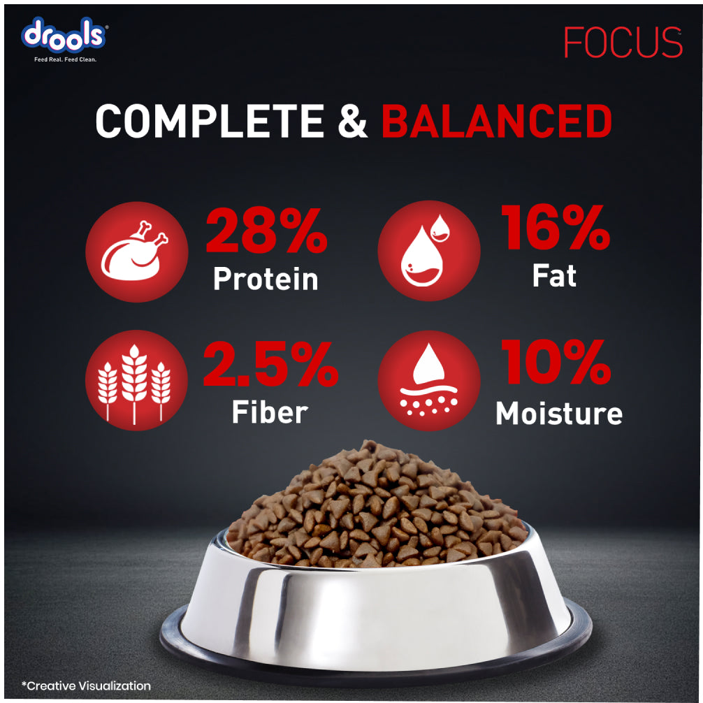 Drools Focus Super Premium Puppy Dog Dry Food | Corn & Wheat Free Formula Dogs- Dry Food Drools Focus