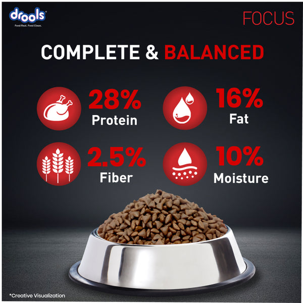Drools Focus Super Premium Puppy Dog Dry Food | Corn & Wheat Free Formula