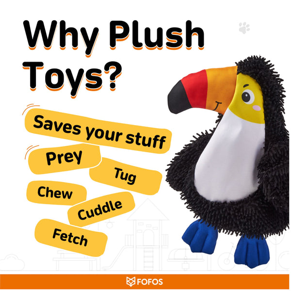 Fofos Bird Non Stuffing Crinkle Tough Toy for Dogs