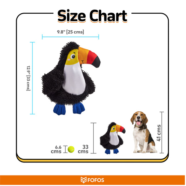 Fofos Bird Non Stuffing Crinkle Tough Toy for Dogs