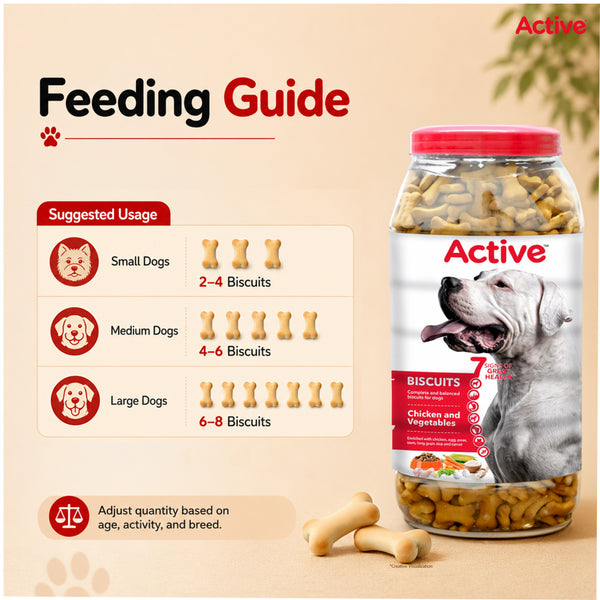 Active Chicken and Vegetables Biscuit Dog Treats (Buy 1 Get 1)