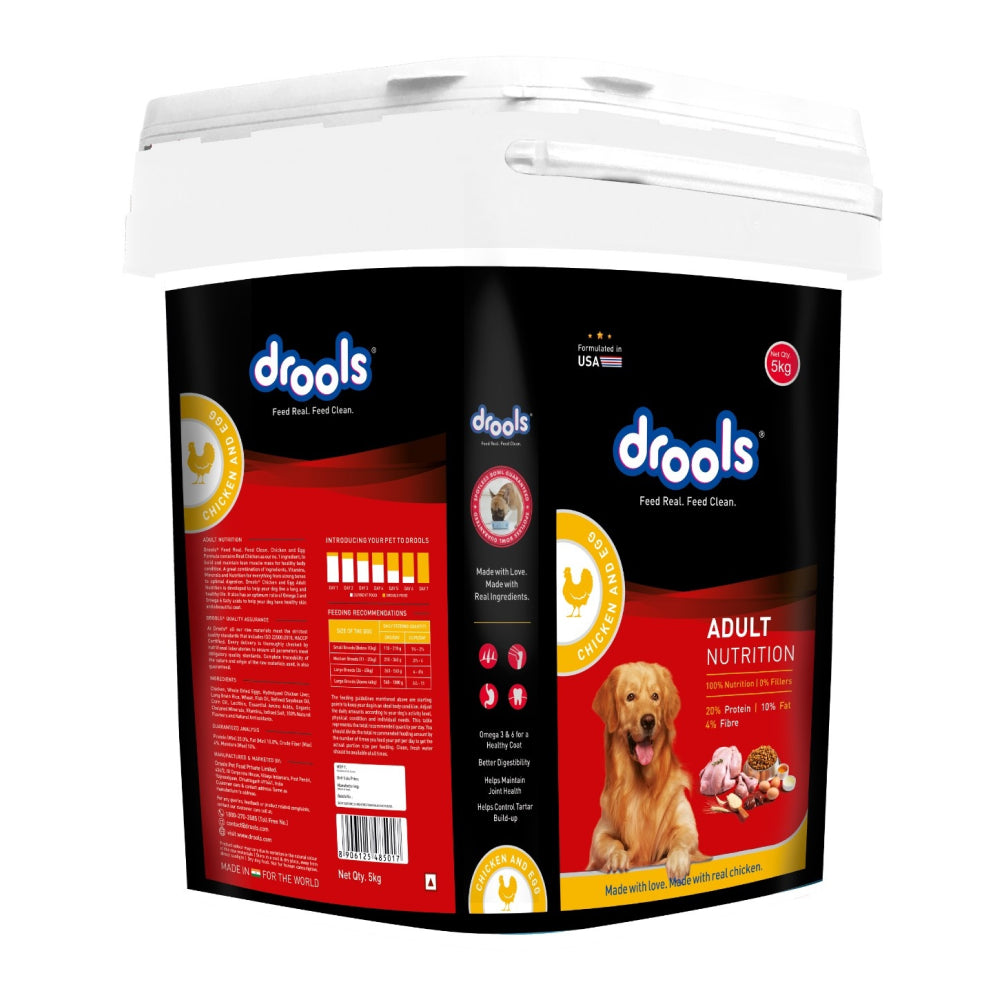 Drools Chicken and Egg Adult Dog Dry Food Dogs- Dry Food Drools