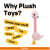 Fofos Flamingo Long Neck Crinkle Plush Toy for Dogs Dogs-Toys FOFOS