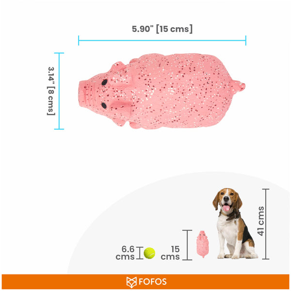 Fofos Pig Shaped Latex Toy for Dogs