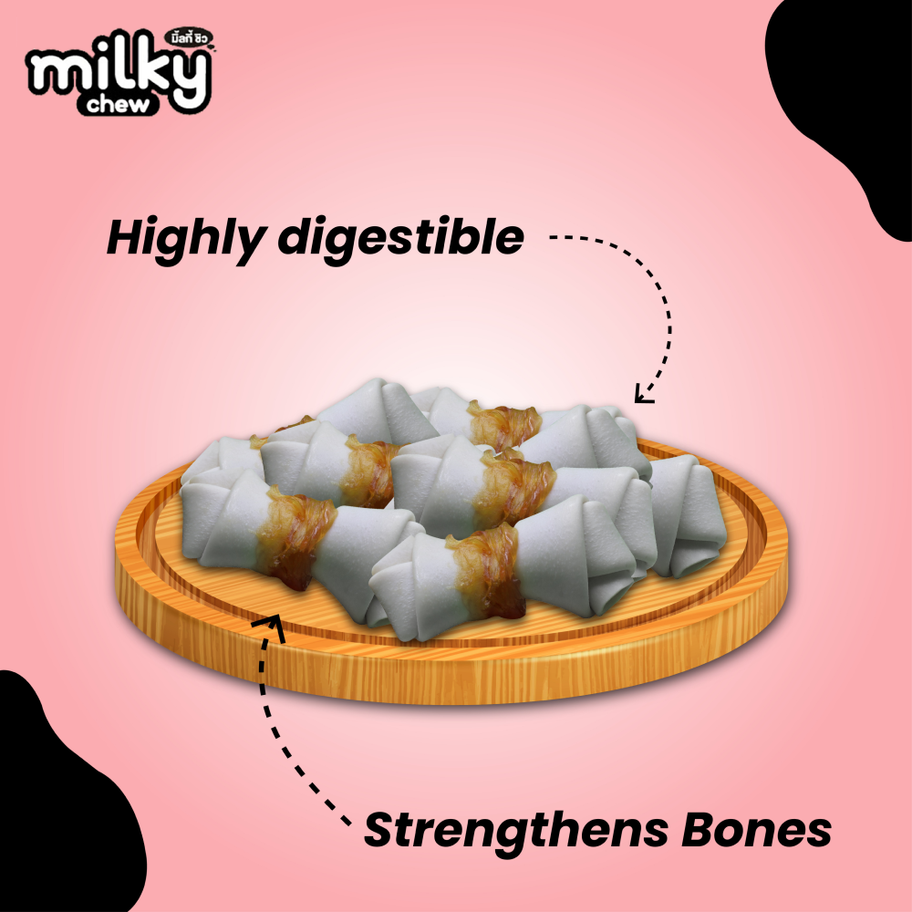 Dogaholic Milky Chew Chicken Bone Style Dog Treats