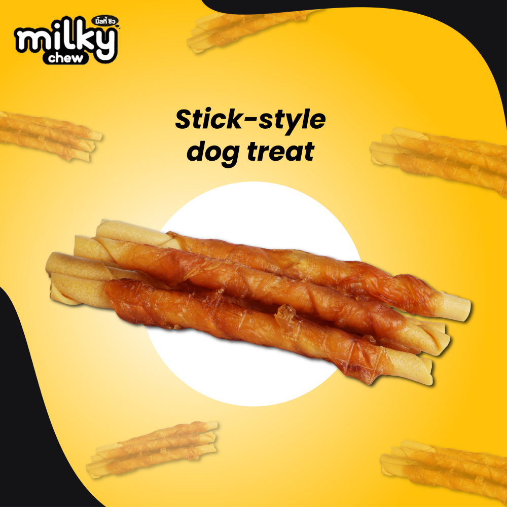 Dogaholic Milky Chew Cheese Chicken Stick Style Dog Treats