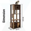 Furrlovers Large Multilevel Cat Tree Tower with Scratching Posts & Condo (Brown) Cats-Toys Furrlovers Dropship
