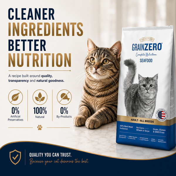 Signature Grain Zero Seafood Adult Cat Dry Food For All Breed