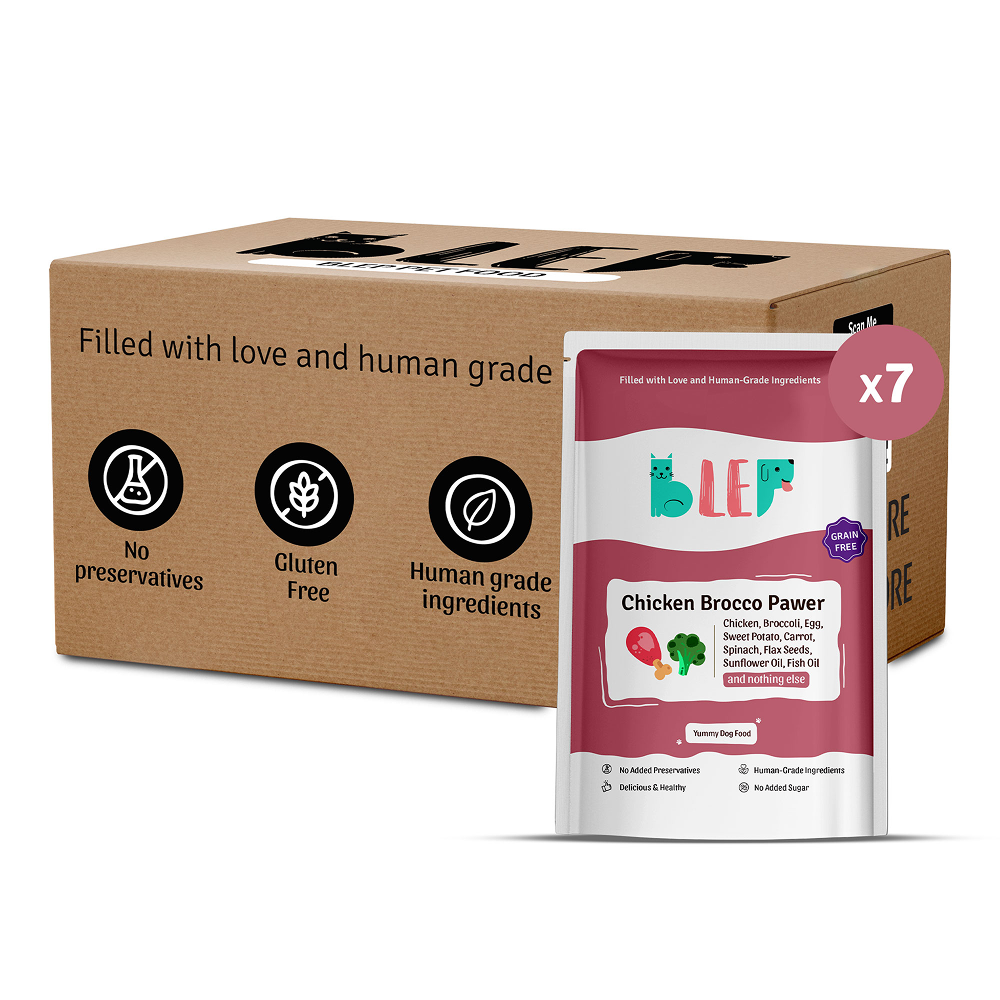 BLEP Chicken Brocco Pawer Dog Wet Food Dogs-Wet Food BLEP 7x100g