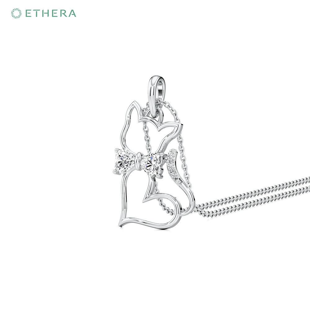 Ethera Furshionista Pendant Neckwear for Women (White Gold)