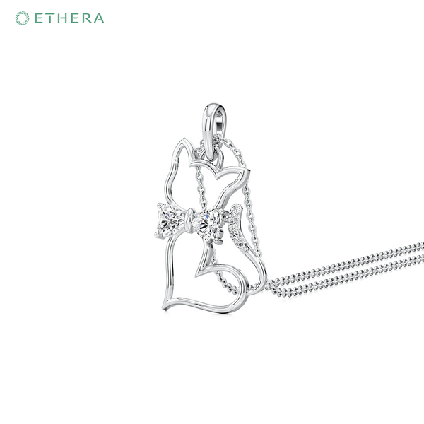 Ethera Furshionista Pendant Neckwear for Women (White Gold)