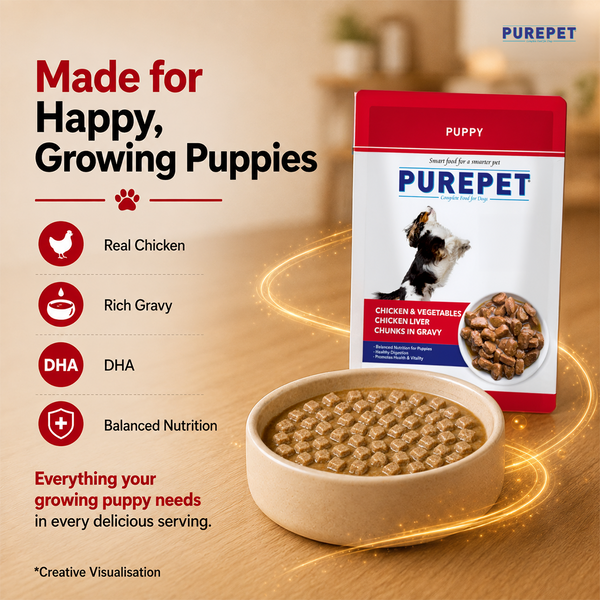 Purepet Chicken & Vegetable Chunks in Gravy Puppy Dog Wet Food