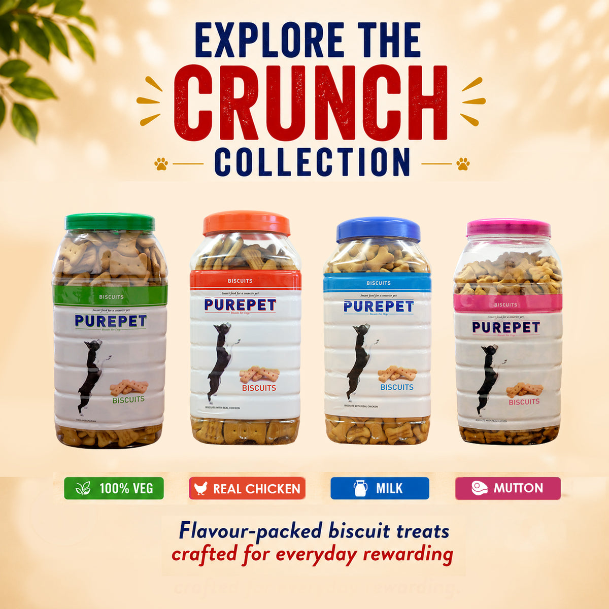 Purepet Chicken Flavour Real Chicken Biscuit Dog Treats Dog Treats + Others Purepet
