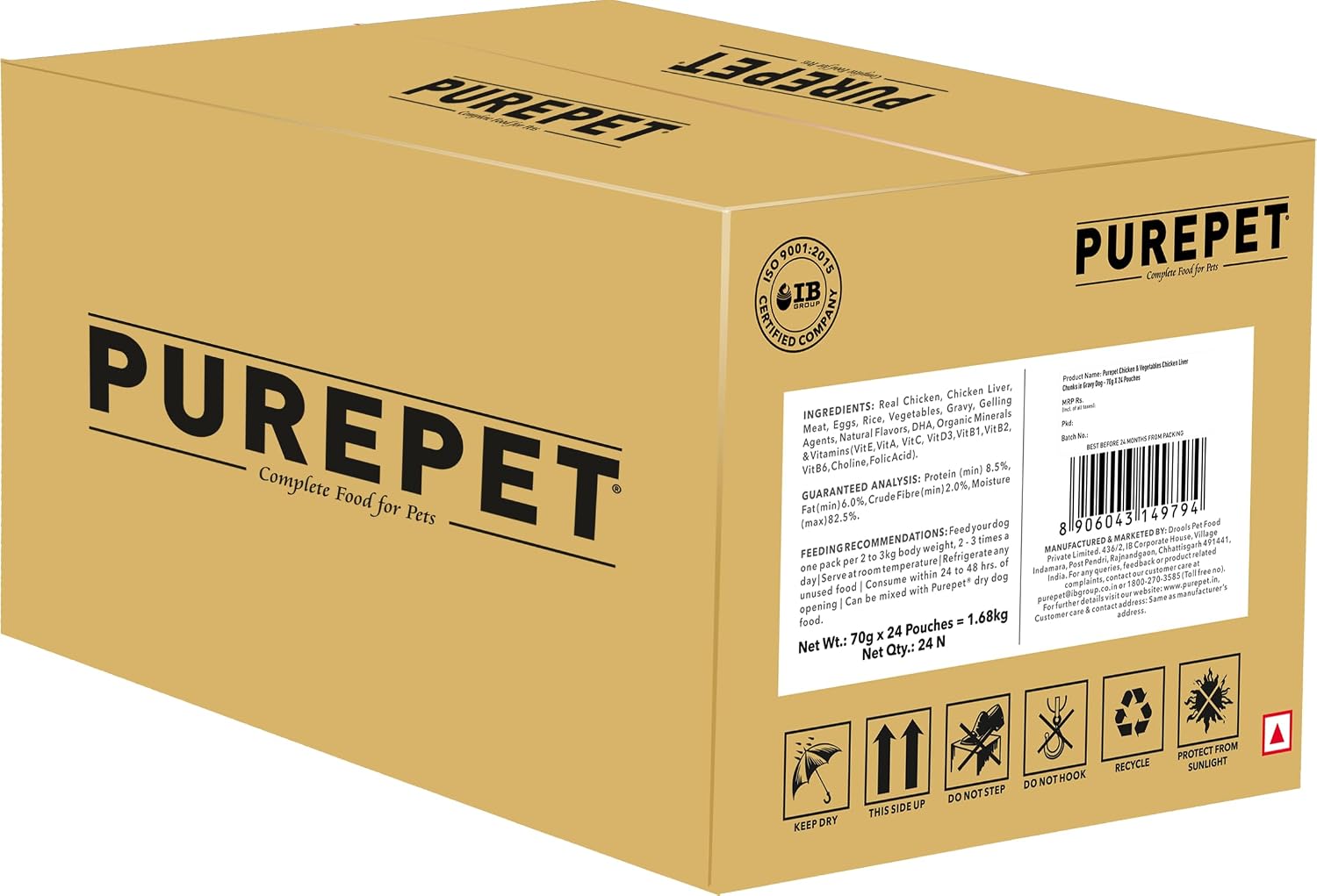Purepet Chicken & Vegetable Chunks in Gravy Adult Dog Wet Food Dogs-Wet Food Purepet