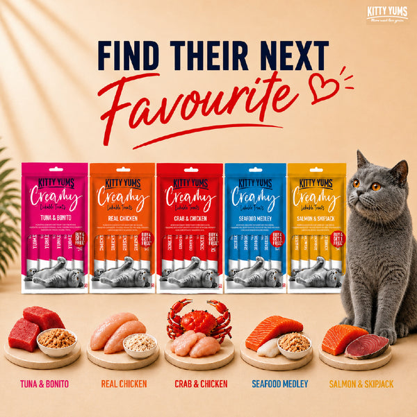 Kitty Yums Crab & Chicken Creamy Cat Treats