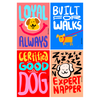Doodlebawa Dog Life Cool Art Poster (Set of 4) Pet Parent-Gifting & Merch Doodlebawa Dropship 8.25x5.75in