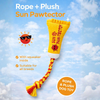 Pawgypets Sun Pawtector Doggo Plush with Rope Toy for Dogs (Yellow) Dogs-Toys Pawgypets Dropship