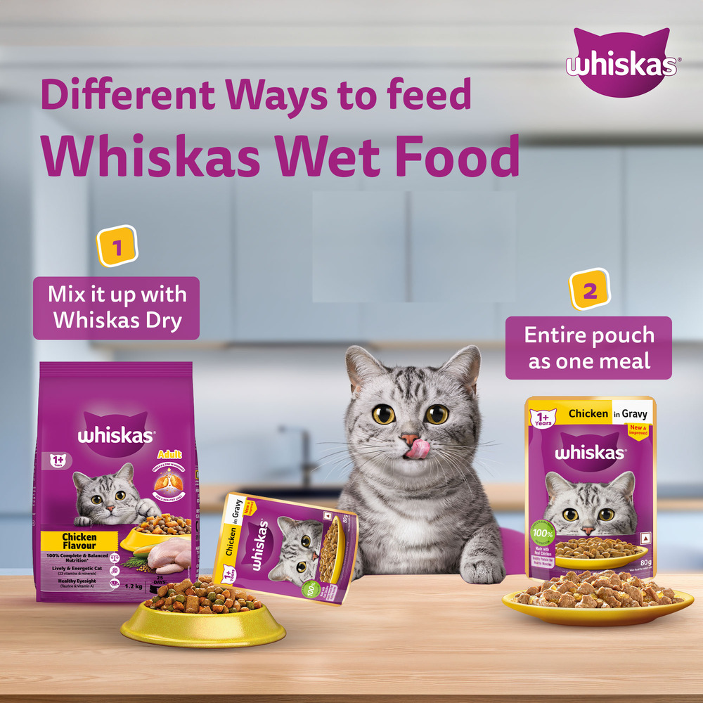 Whiskas Chicken in Gravy Adult Cat Wet Food