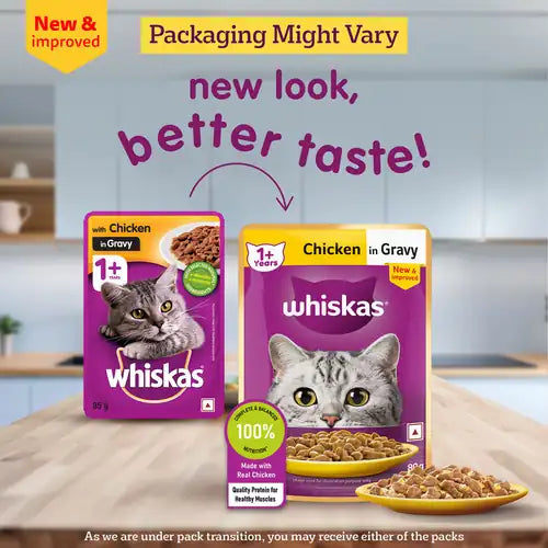 Sheba Tuna Pumpkin & Carrot In Gravy and Whiskas Chicken in Gravy Cat Wet Food Combo Exclusive Combo Exclusive Combo