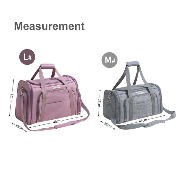Truelove 3 Side Expandable Duffle Carrier for Dogs & Cats (Heather Gray)