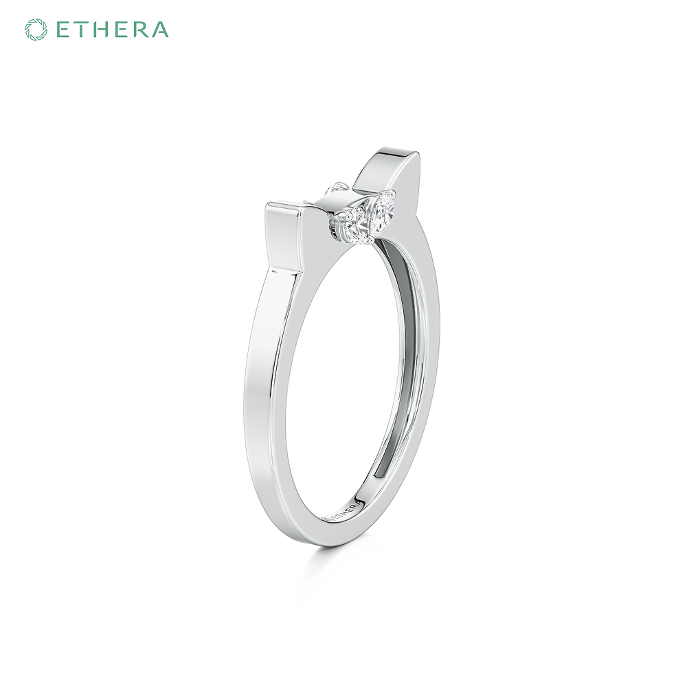 Ethera Sassy Whiskers Ring for Women (White Gold)