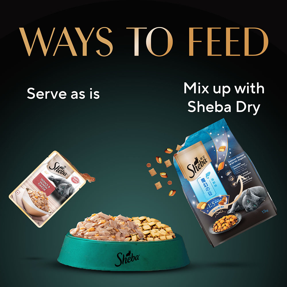 Sheba Skipjack & Salmon Fish Mix Cat Wet Food Cats-Wet Food Sheba
