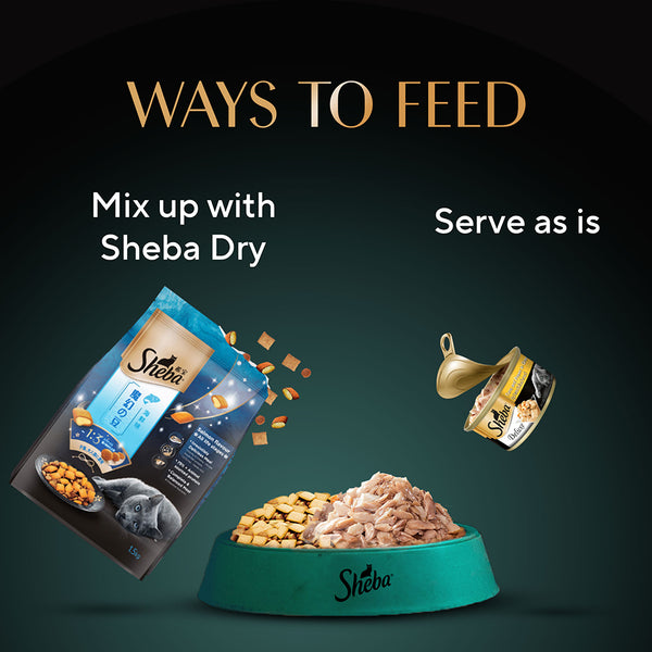 Sheba Tuna Fillet & Whole Prawns in Gravy Premium Cat Wet Food