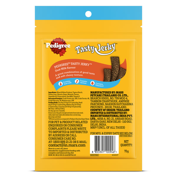 Pedigree Goat Milk Tasty Jerky Dog Treats
