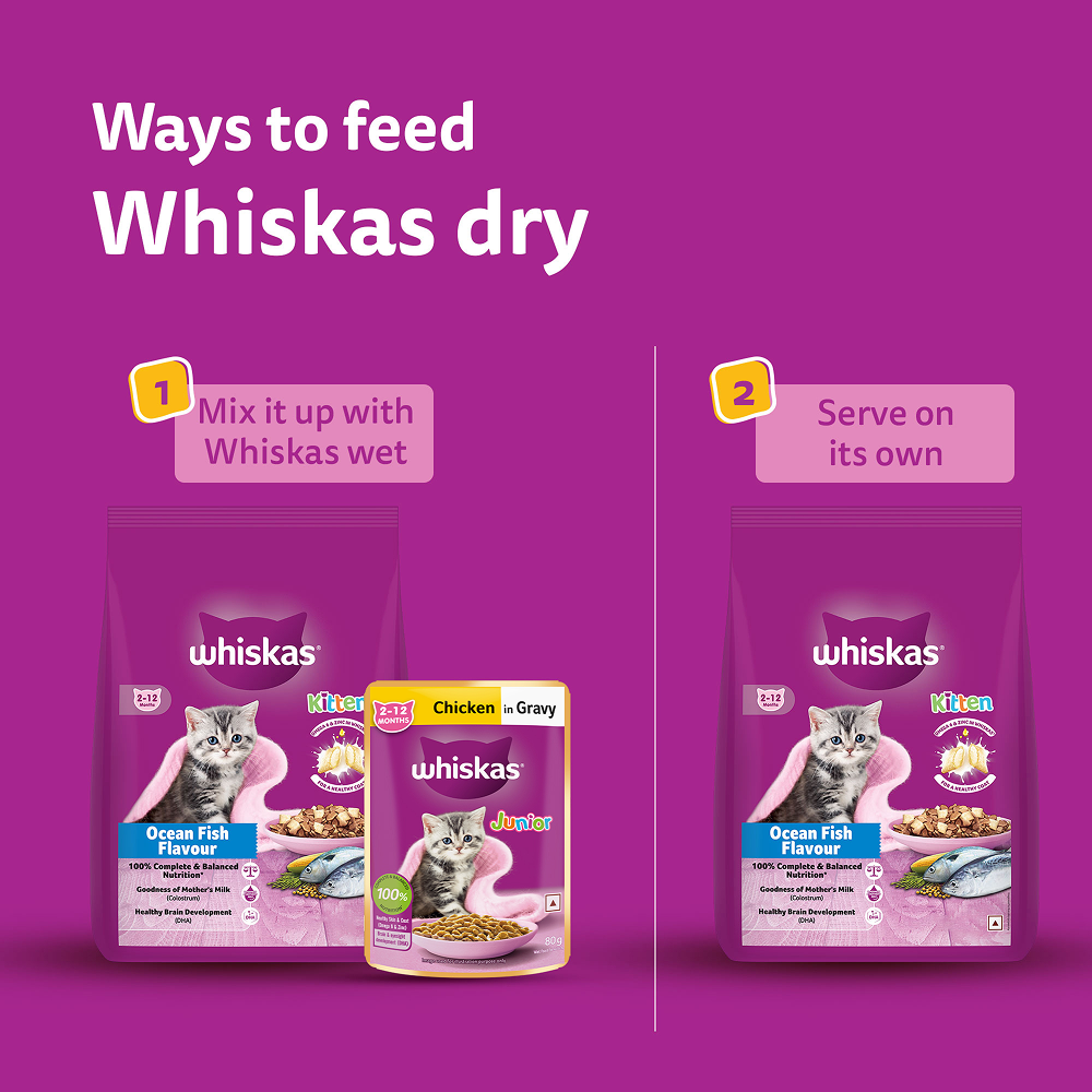 Whiskas Ocean Fish Kitten/Mother and Baby Cat Dry Food Cats- Dry food Whiskas