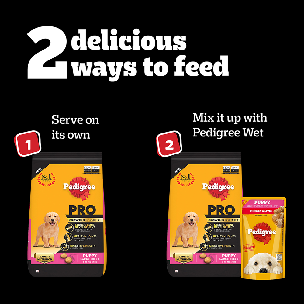 Pedigree PRO Expert Nutrition for Large Breed Puppy (3 to 18 Months) Dog Dry Food Dogs- Dry Food Pedigree PRO