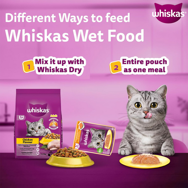 Whiskas Chicken with Salmon in Jelly Adult Cat Wet Food
