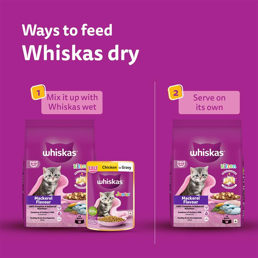Whiskas Mackerel Flavour Kitten (2 to 12 months)Cat Dry Food Cats- Dry food Whiskas