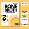 Doggos Instant Chicken Bone Broth Gut Formula (Makes 100ml) for Cats and Dogs Dogs-Wet Food Doggos 6x3.5g/100mL Soup
