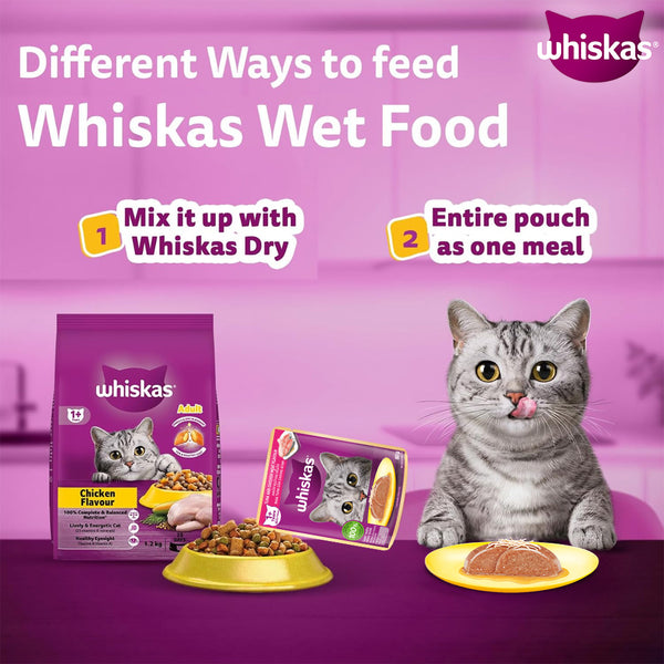 Whiskas Junior Tuna and Chicken Meat in Jelly Flavour Adult (1+ years) Cat Wet Food