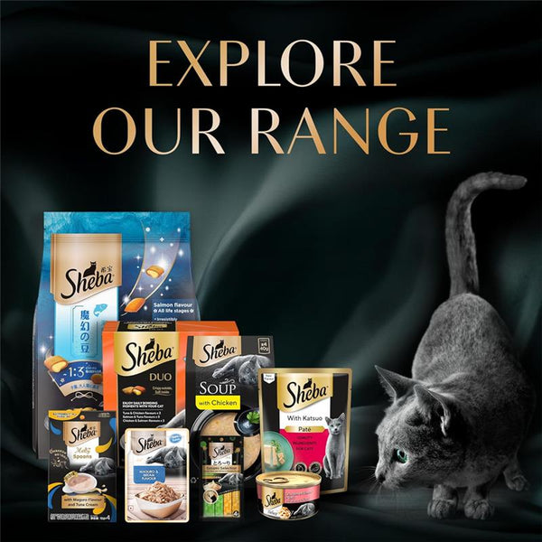 Sheba Dulex Complete Nutrition Tuna Flakes & Salmon In Gravy Cat Wet Food