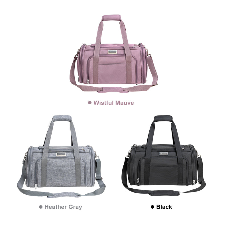 Truelove 3 Side Expandable Duffle Carrier for Dogs & Cats (Heather Gray) Both-Bedding, Mats & Travel Supplies Truelove