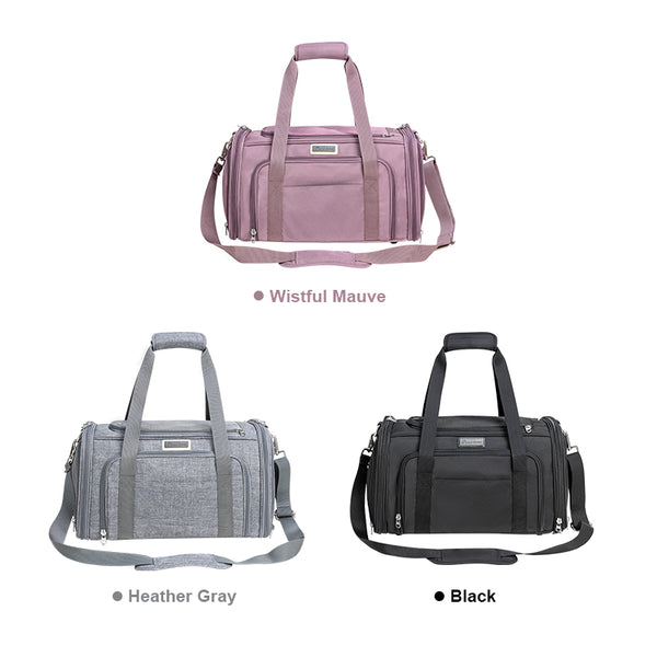 Truelove 3 Side Expandable Duffle Carrier for Dogs & Cats (Heather Gray)