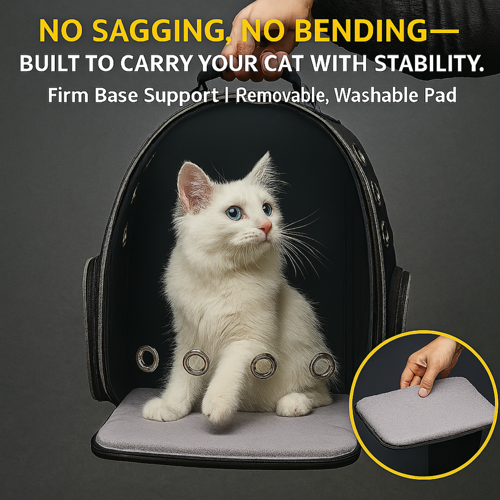 Zoivane Carrier Bag pack for Cats (Black) Cats-Bedding, Mats & Travel Supplies Zoivane