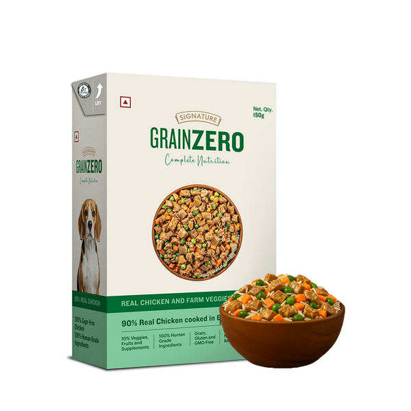 Signature Grain Zero Tetra Pack Real Chicken Veggies Dog Fresh Food