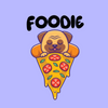 Cheeku Foodie Graphic Cotton T Shirt for Dogs and Cats (Lavender) Both-Clothing & Accessories Cheeku Dropship