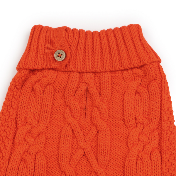 The Happy Lots Chunky Sweaters for Dogs (Orange)
