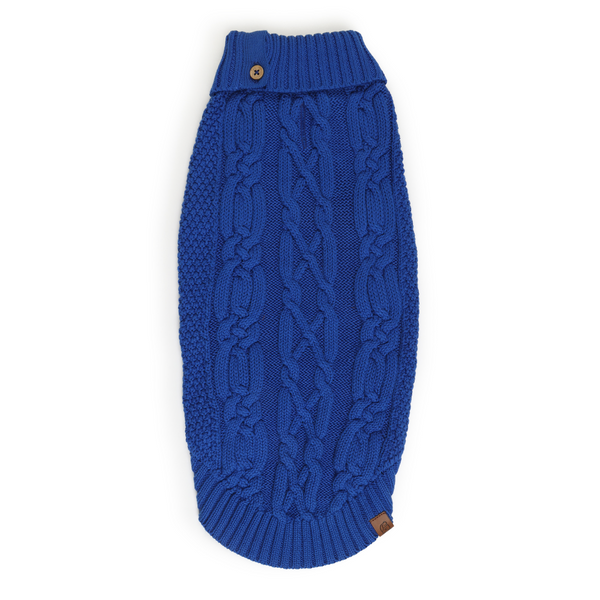 The Happy Lots Chunky Sweaters for Dogs (Bright Blue)