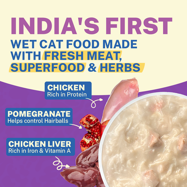 Smylo Chicken, Liver and Pomergranate Fresh and No Preservative Kitten Cat Wet Food